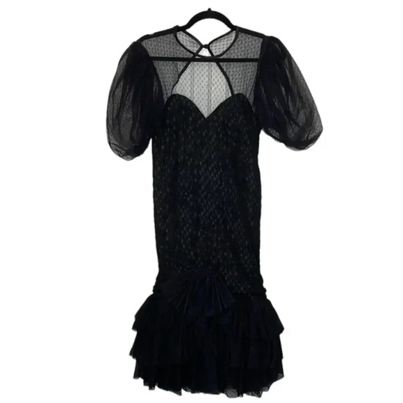 Vintage Legends Fashions L70 Short Puffy‎ Sleeves Formal Dress Size 9/10 - Picture 1 of 12